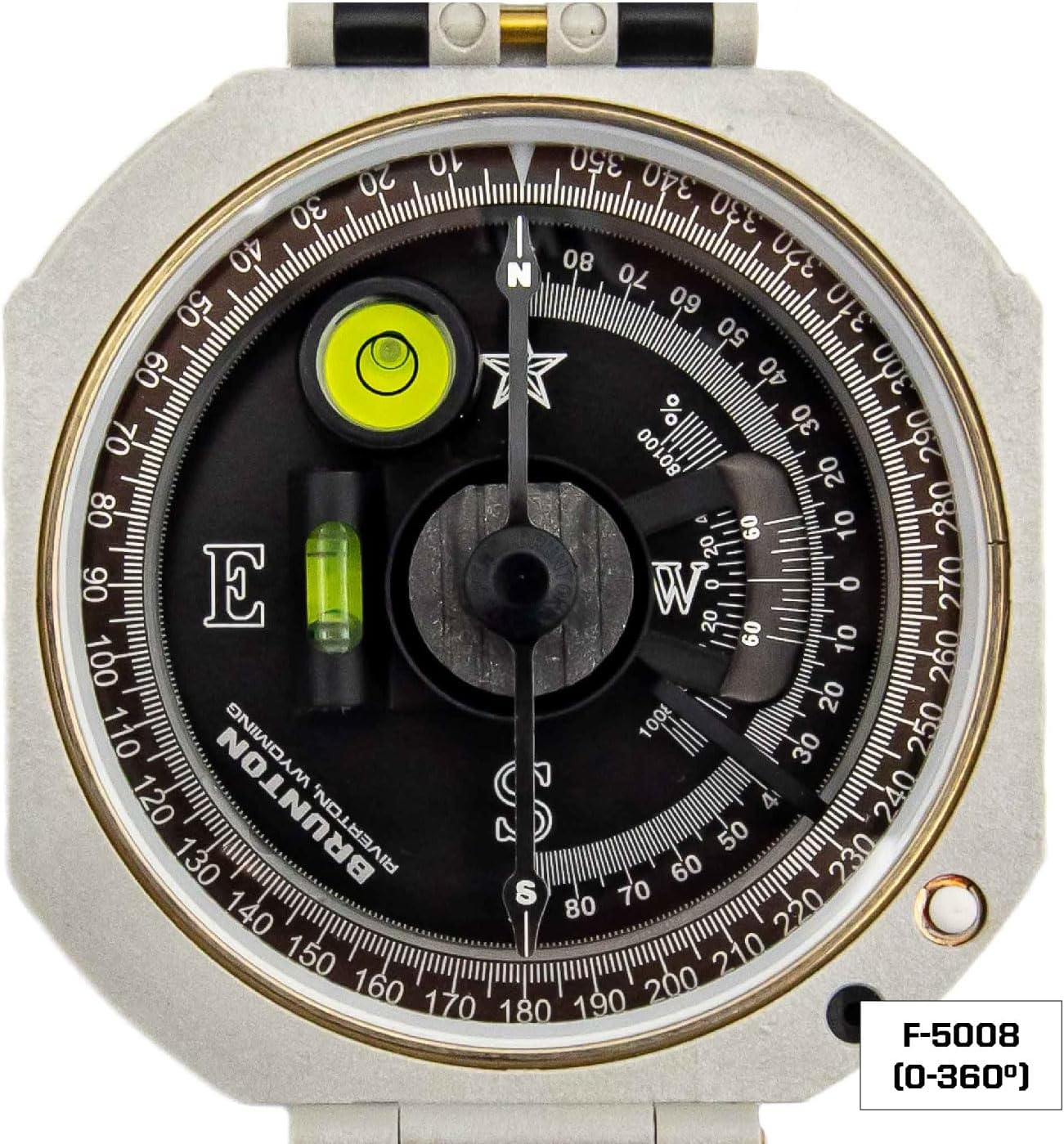 Brunton ComPro Pocket Transit International Compass with 0-360 Degree Scale