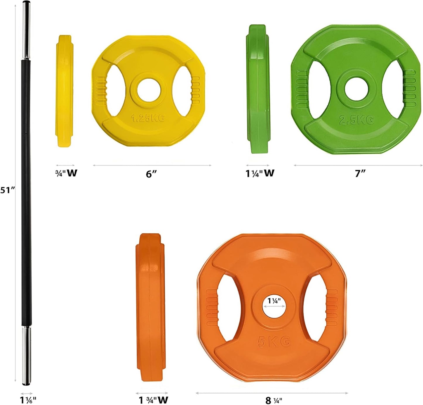 Adjustable Barbell Weight Plates Set for Home Gym - AmStaff Fitness Cardio Pump