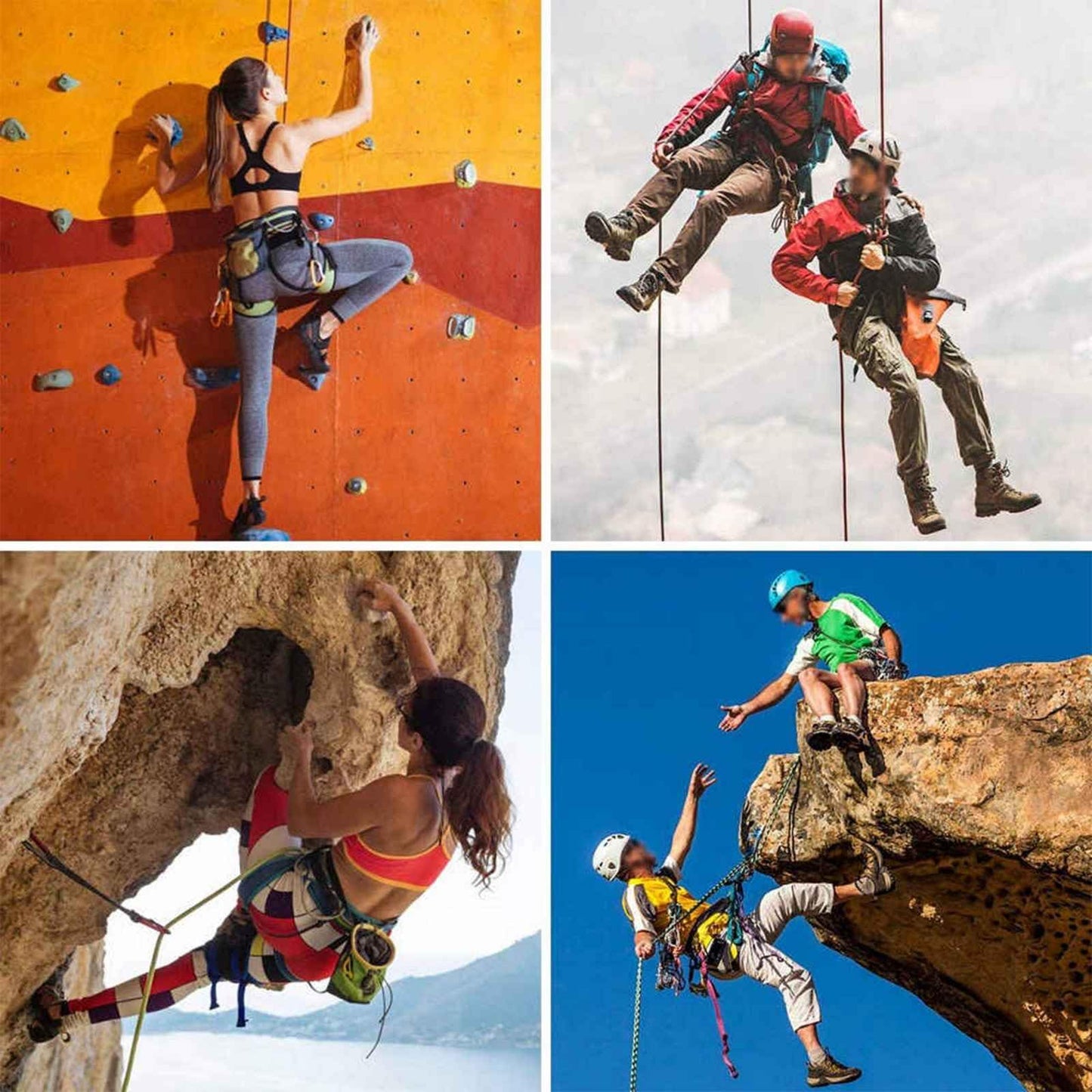 HandAcc Caving & Rappelling Safety Belt for Ziplining, Fire Rescuing & Tree Climbing - Half Body Belt for Women & Men