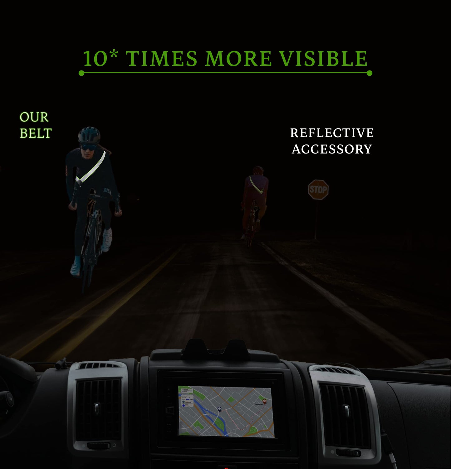 Reflective sash - Reflective Gear for Walking at Night - High Visibility Safety - Reflective Dog Walking Gear - Walking Reflective Gear - Reflective sash for Outdoor Activities - ZAHA
