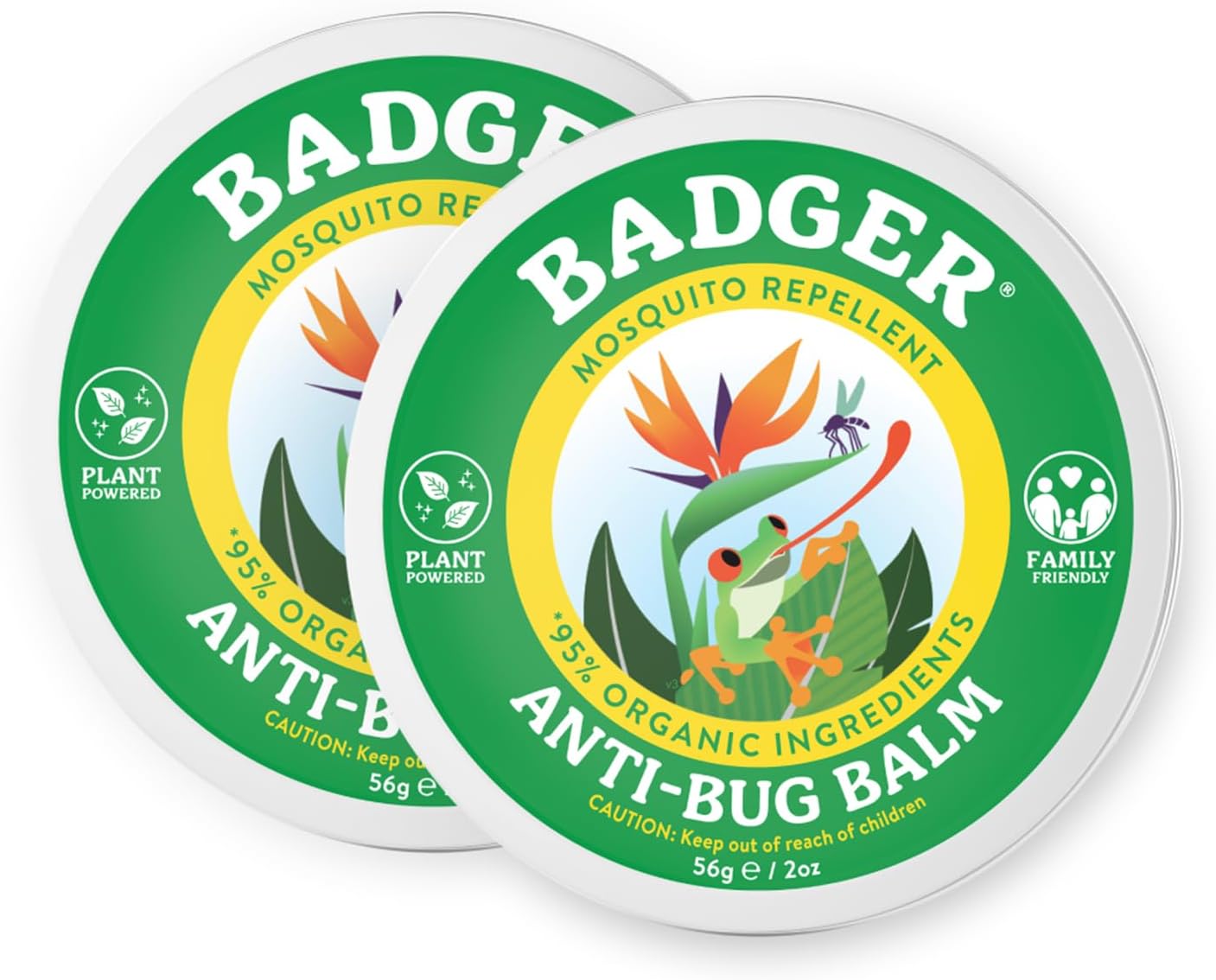 Badger Bug Repellent Tin, Organic Deet-Free Mosquito Repellent with Citronella, Family Friendly Pleasant Smelling Insect Repellent, Easy to Use Travel Size, .75 oz Tin