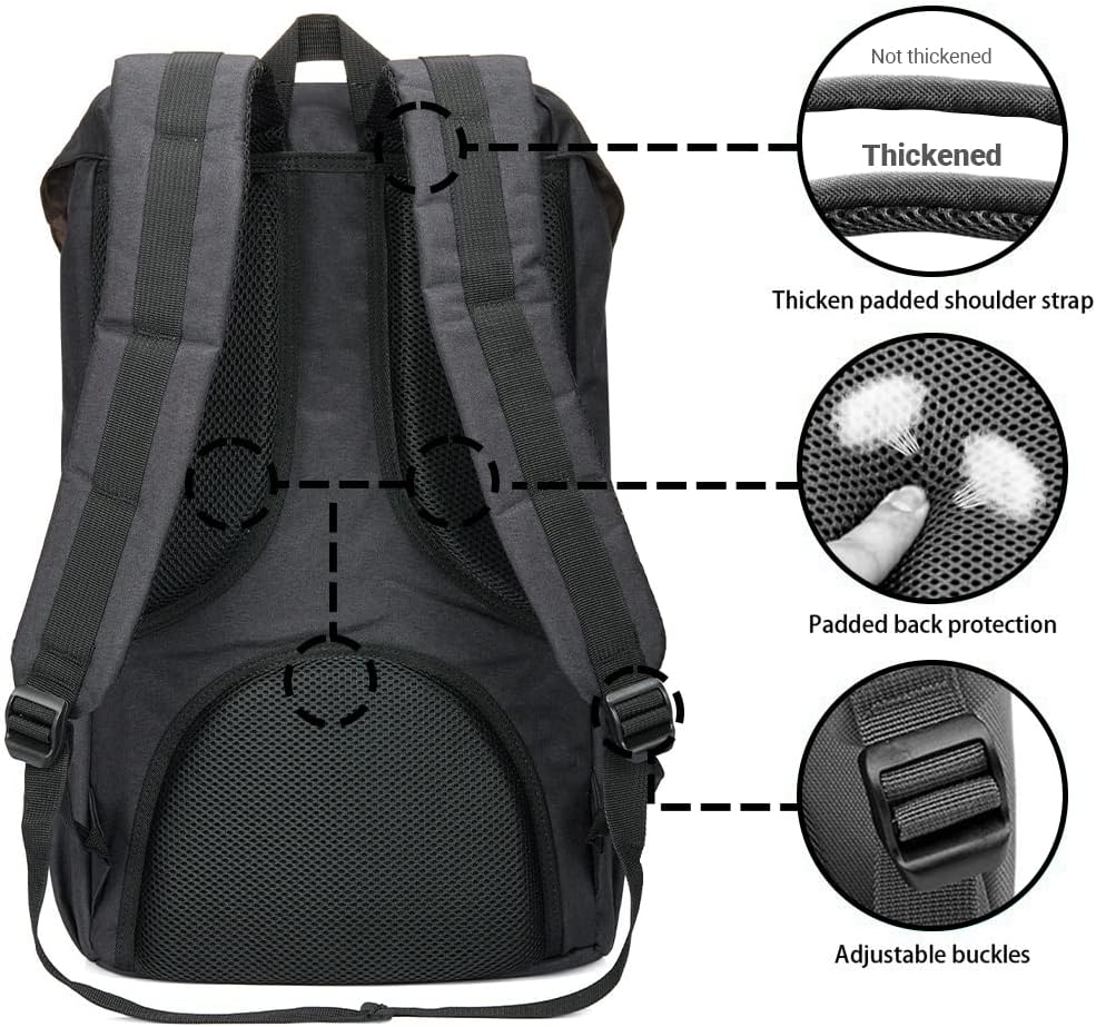 KAUKKO Backpack, (Black (E5-3), 45 x 27 x 17cm (HxBxT)