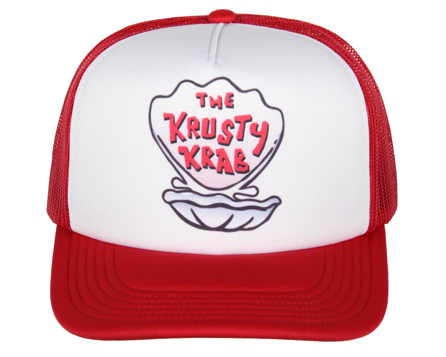 Nickelodeon Spongebob Squarepants Adult Krusty Krab Trucker Hat for Men and Women Red