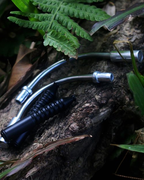 Bike V Brake Noodle Cable Stainless Steel Guide Pipe Rubber Boots Set Mountain Bicycle Accessories-1 Set