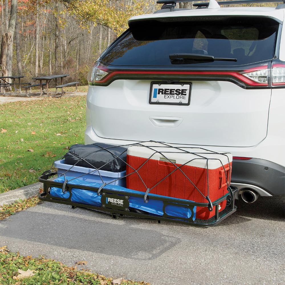 Reese Pro Series 63155 Rambler Hitch Cargo Carrier for 1-1/4” Receivers, Black