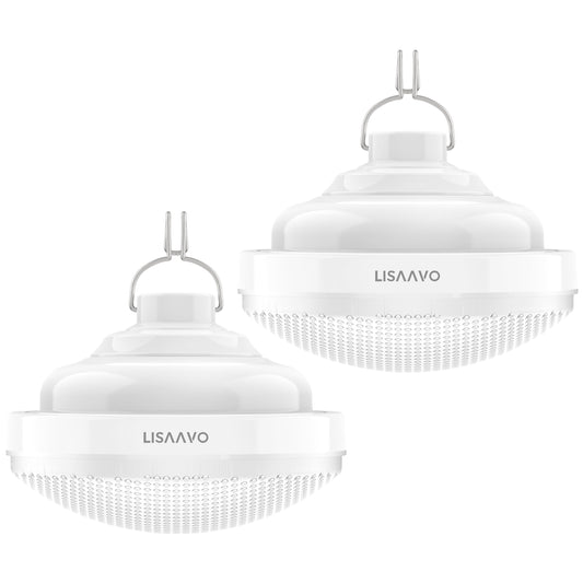 2PCS Tent Light Rechargeable 2400mAh LED Camping Light,IPX5 Waterproof for Camping,Outdoor,Power Outage