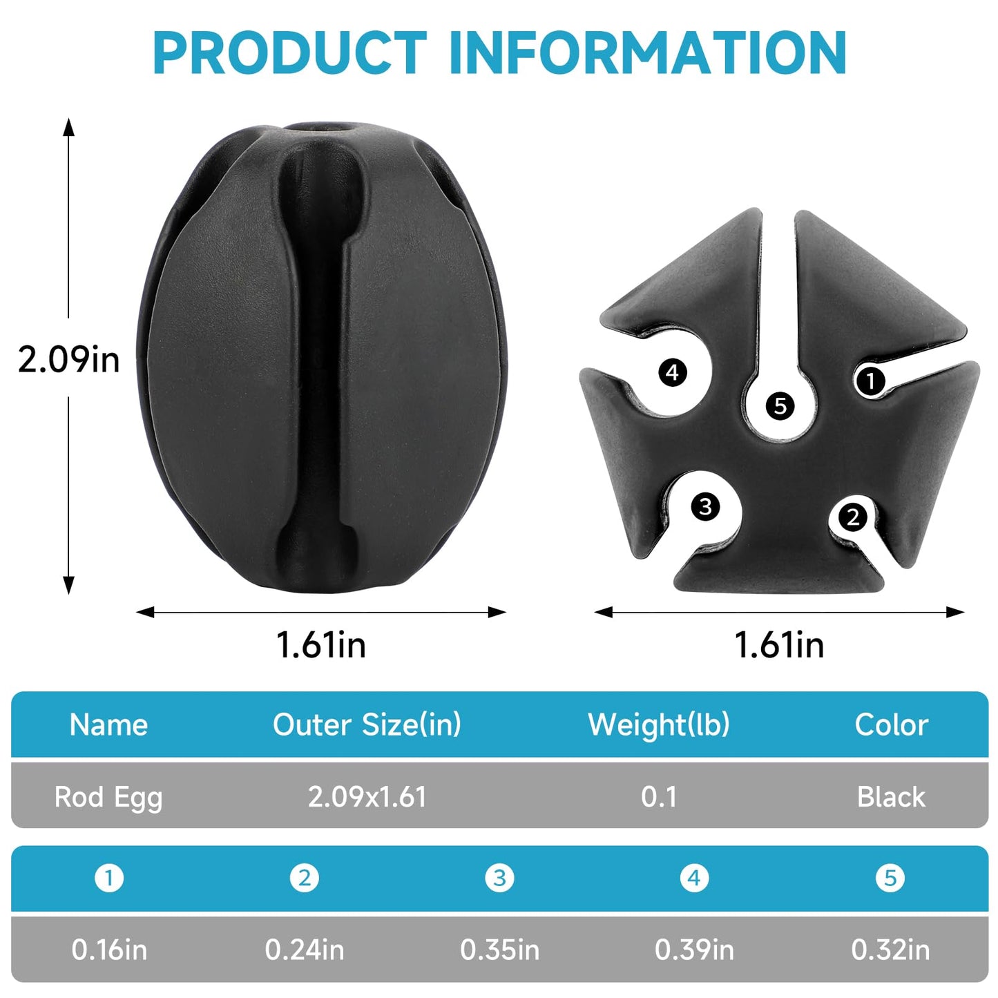 9 Pcs Fishing Rod Tip Covers Set Fishing Rod Wrap Strap Rubber Fishing Rod Fixed Ball Expandable Neoprene Fishing Pole Sleeve Cover Stretchy Fishing Straps Tackle Ties 5Hole Fishing Rod Bundler Holder