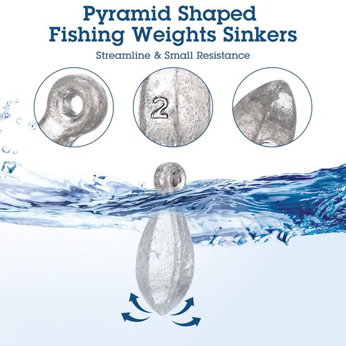 Glimin 72 Pcs Bank Sinker Fishing Weights Sinkers Bank Weights for Ocean Saltwater Freshwater Surf Bass Catfishing Fishing Casting Gear Tackle(2 oz)