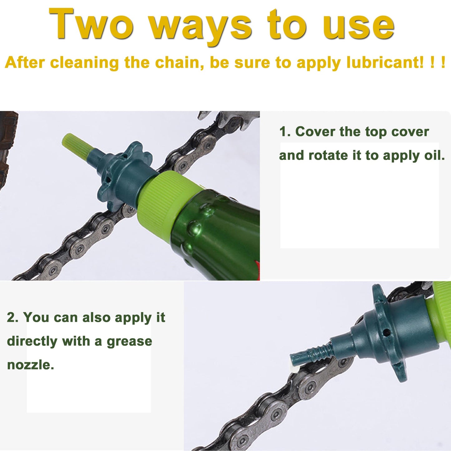 JXINLODGEG Bike Chain Cleaner Kit Including Chain Oil Lubricant, Bike Cleaner Brush Tool, Bicycle Chain Cleaning Agent,Chain Lube for Mountain/MT/Road/BMX Bike