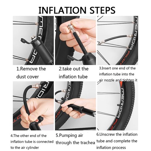Bike Tire Pump Bike Mini Pump for Road, Mountain and BMX Bikes, High Pressure 100 PSI, Includes Mount Kit