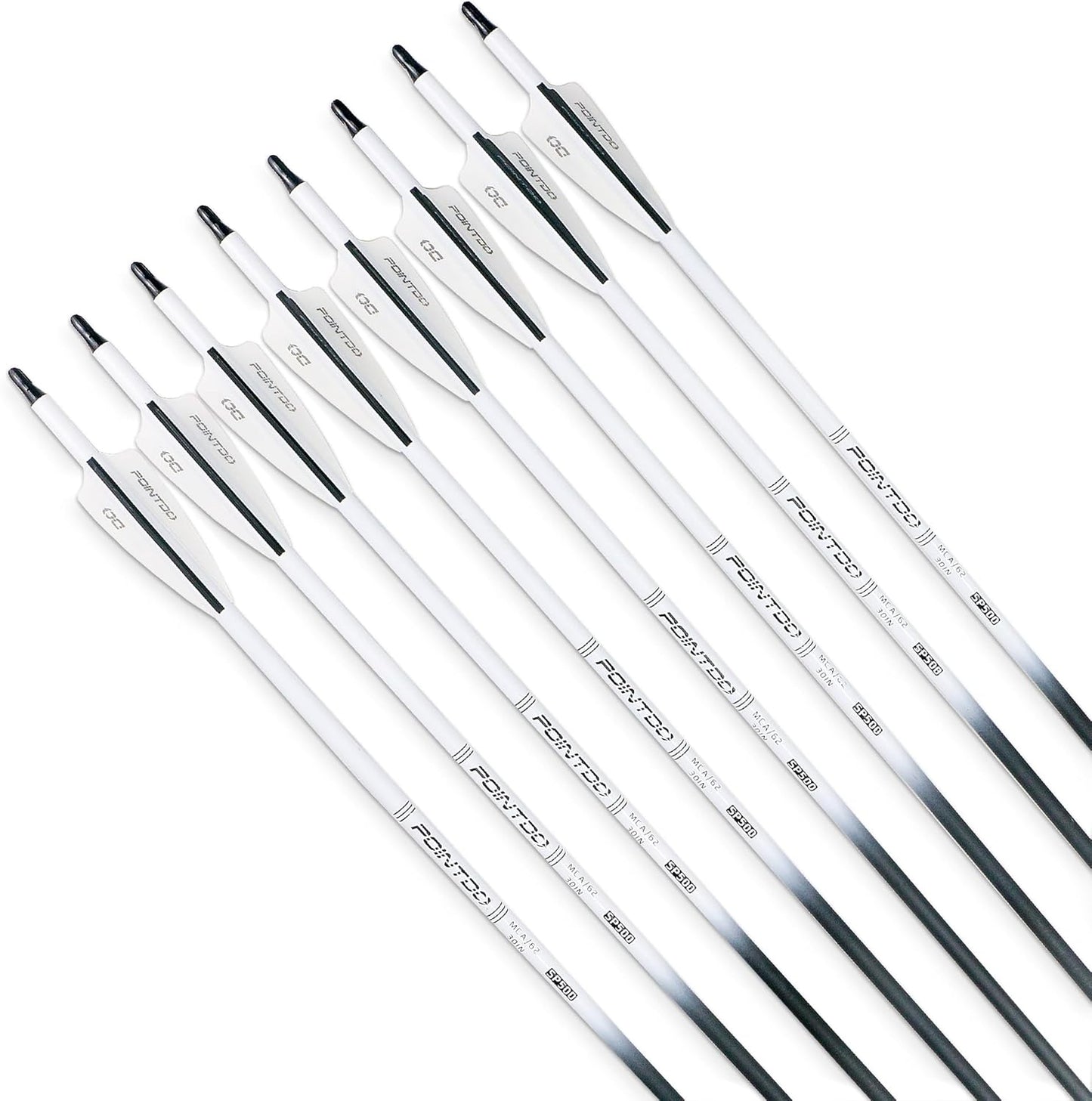 30inch Carbon Arrow Fluorescence Color Targeting and Practice and Hunting Arrows for Compound Bow and Recurve Bow with Removable Tips(Pack of 12)