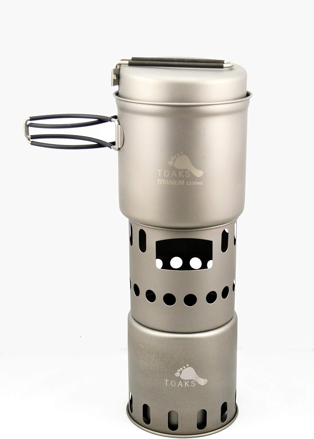 TOAKS Titanium Large Collapsible Wood Burning Stove – Ultralight, Compact & Durable for Backpacking, Camping, and Survival