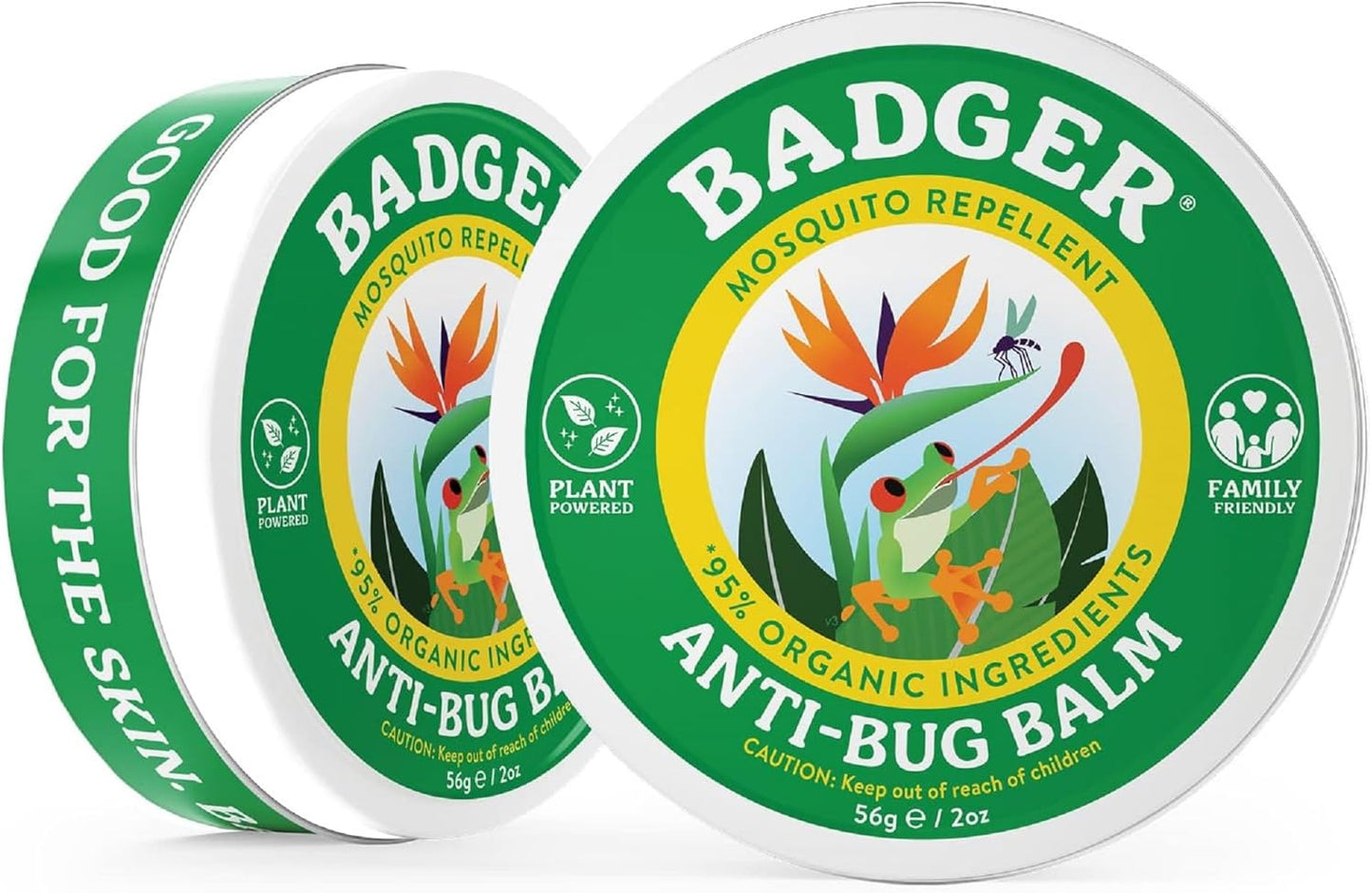 Badger Bug Repellent Tin, Organic Deet-Free Mosquito Repellent with Citronella, Family Friendly Pleasant Smelling Insect Repellent, Easy to Use Travel Size, .75 oz Tin