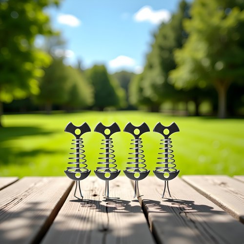 Spring Fishbone Deck Pegs Tent Stakes Awning Nails Deck Hooks Windproof Rope Tensioner Awning Fixed Hook Buckle, Carabiner with Rope Buckle Outdoor Fixed Wind Camping Buckle Rope Anchor