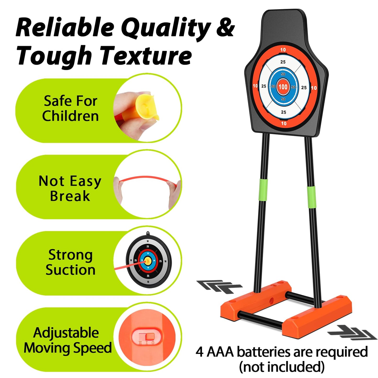 KIZJORYA Bow and Arrow for Kids 8-12, Upgraded Kids Archery Set with Automatic Moving Target, Sport Game Toy with 20 Suction Cup Arrows 2 Led Light Bows&Quivers, Gift for Boy Girl Age 3 4-6 10(2Pack)