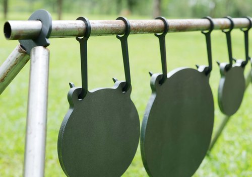ECCEPOPU Steel Target Hangers, Steel Shooting Target Stand Kit & Hook for 1 Inch EMT Conduit