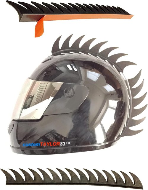 customTAYLOR33 Engineering Grade Reflective Warhawk/Mohawk Decals (Rubber Warhawk & Helmet not Included) Many Colors (Black)