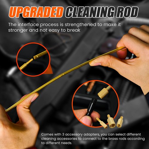 PERWIN Universal Gun Cleaning Kit for All Caliber Pistol Rifle Handgun Shotgun Hunting Cleaning Kit with Brass Rods and Tough Carrying Case, Gun Accessories Gifts for Men