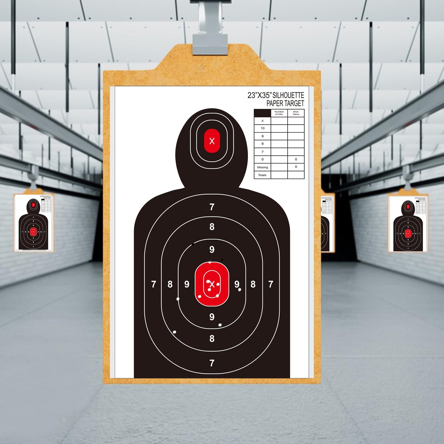 23x35 Inch Shooting Targets,10 Packs Silhouette Paper Targets for Shooting,Suitable for Handguns,Pistols,Rifles,Airguns,Pellet Gun,BB Guns,for Indoor and Outdoor Use