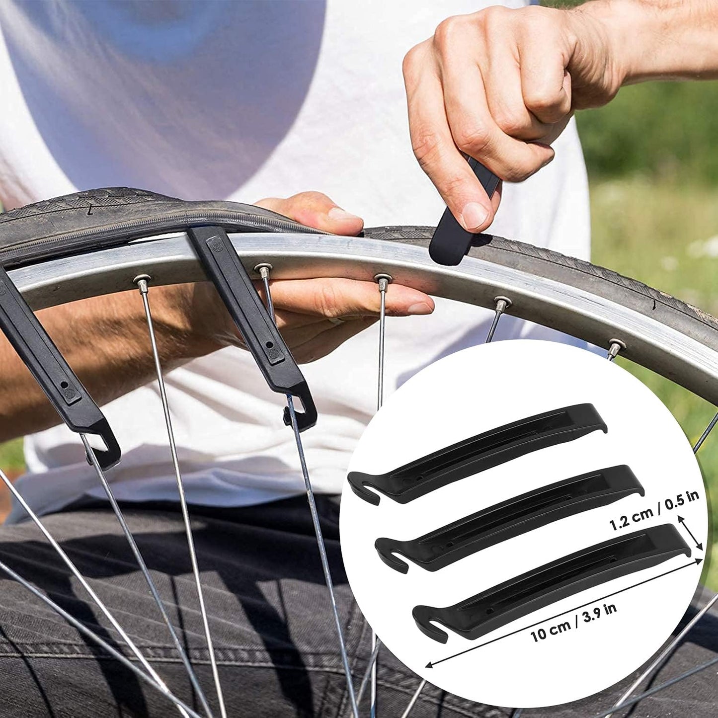 WOTOW Bike Repair Tool Kit, 16 in 1 Bicycle Multitool with Tire Levers Hex Spoke Wrench, Multi Function Accessories Set for Road Mountain Bikes