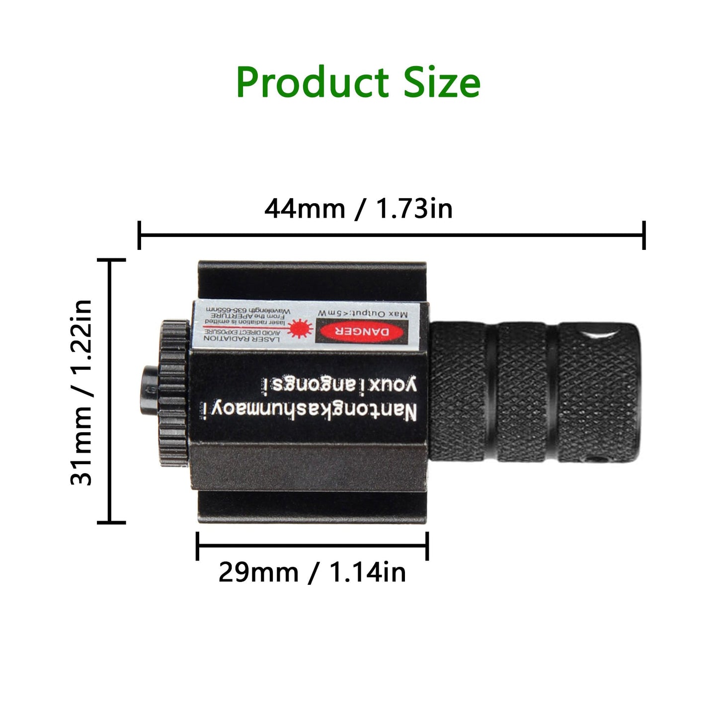 KASENTE Red Laser Beam Sight with 21mm Picatinny Weaver Rail Mount for Airsoft Gun Pistol Rifle, Black