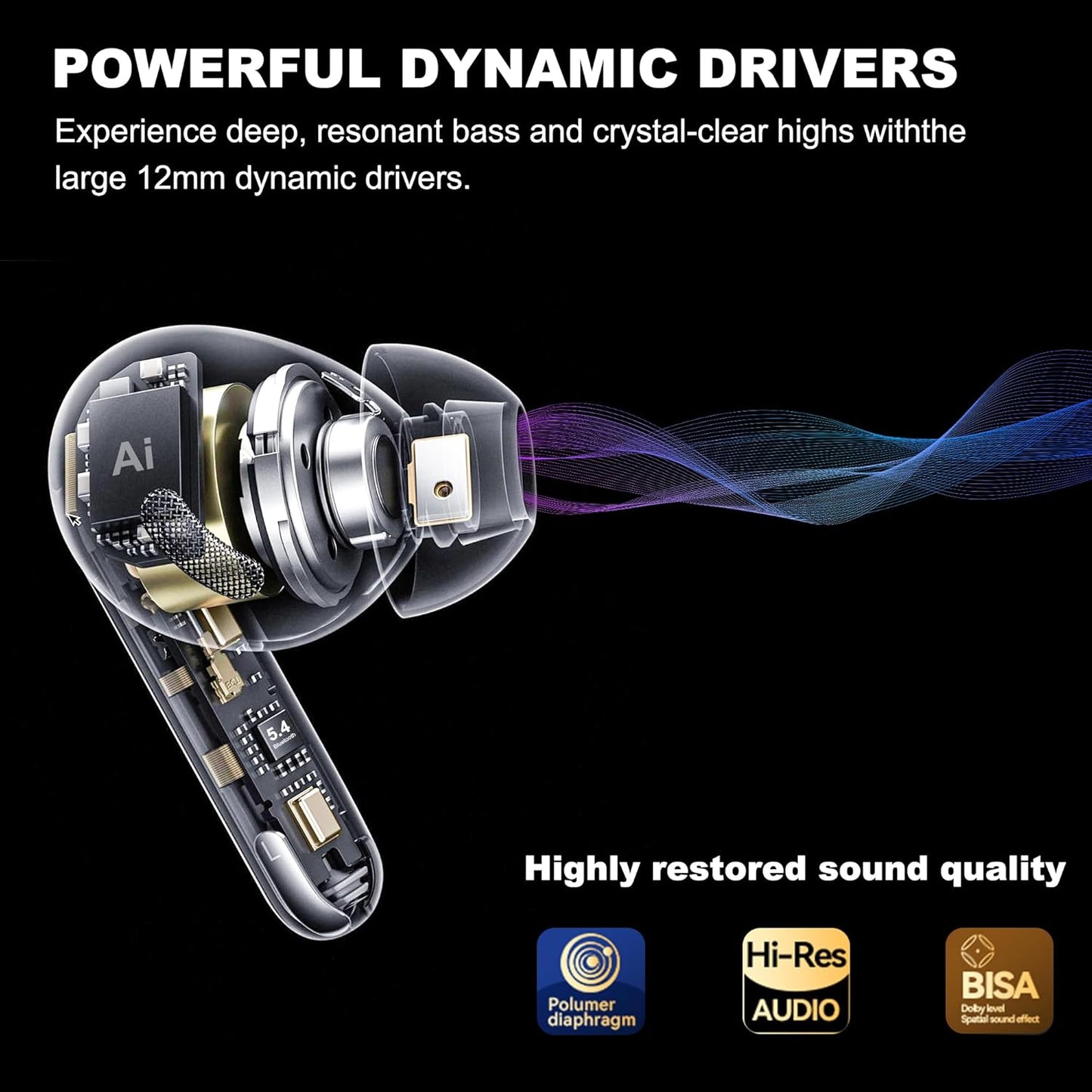 Ai Translation Earbuds Real Time, Translator Earbuds 144 Languages & Accents, 3-in-1 Translating Earbud Open Ear Clip-On Design, Audífonos Traductores for Travel Learning Business fit iOS & Android