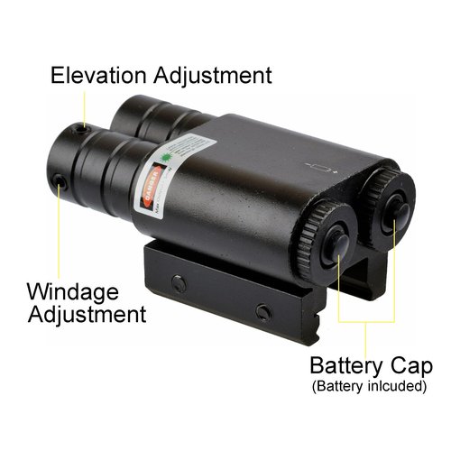 WIPBOTEN Mini Rifle Combo Red Green Laser Sight Pistol 500 Lumen Flashlight Gun Beam Handgun Weaponlight for 20mm Picatinny Rail Mount Airsoft