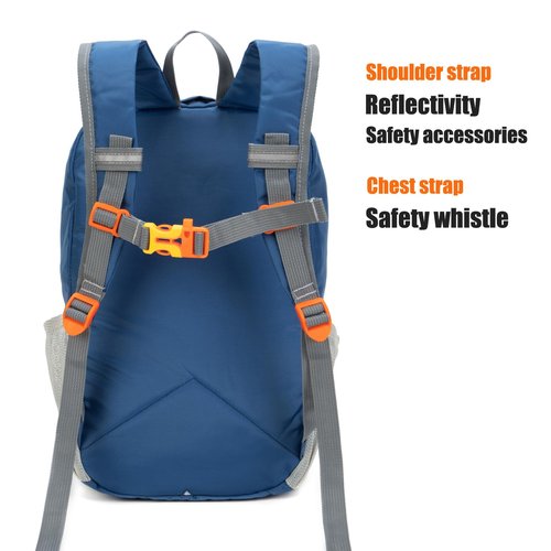 IVYGREEN Little Kids Hiking Backpack for Boys or Girls, Small Daypack for Camping or Travel (Blue, Small)