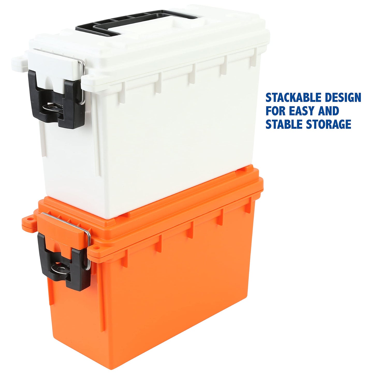 Sheffield 12681 Marine Storage Box, Dry Box Made in USA, Waterproof Container for Boat and Dock Gear, Small Parts Organizer with Latch, Stackable