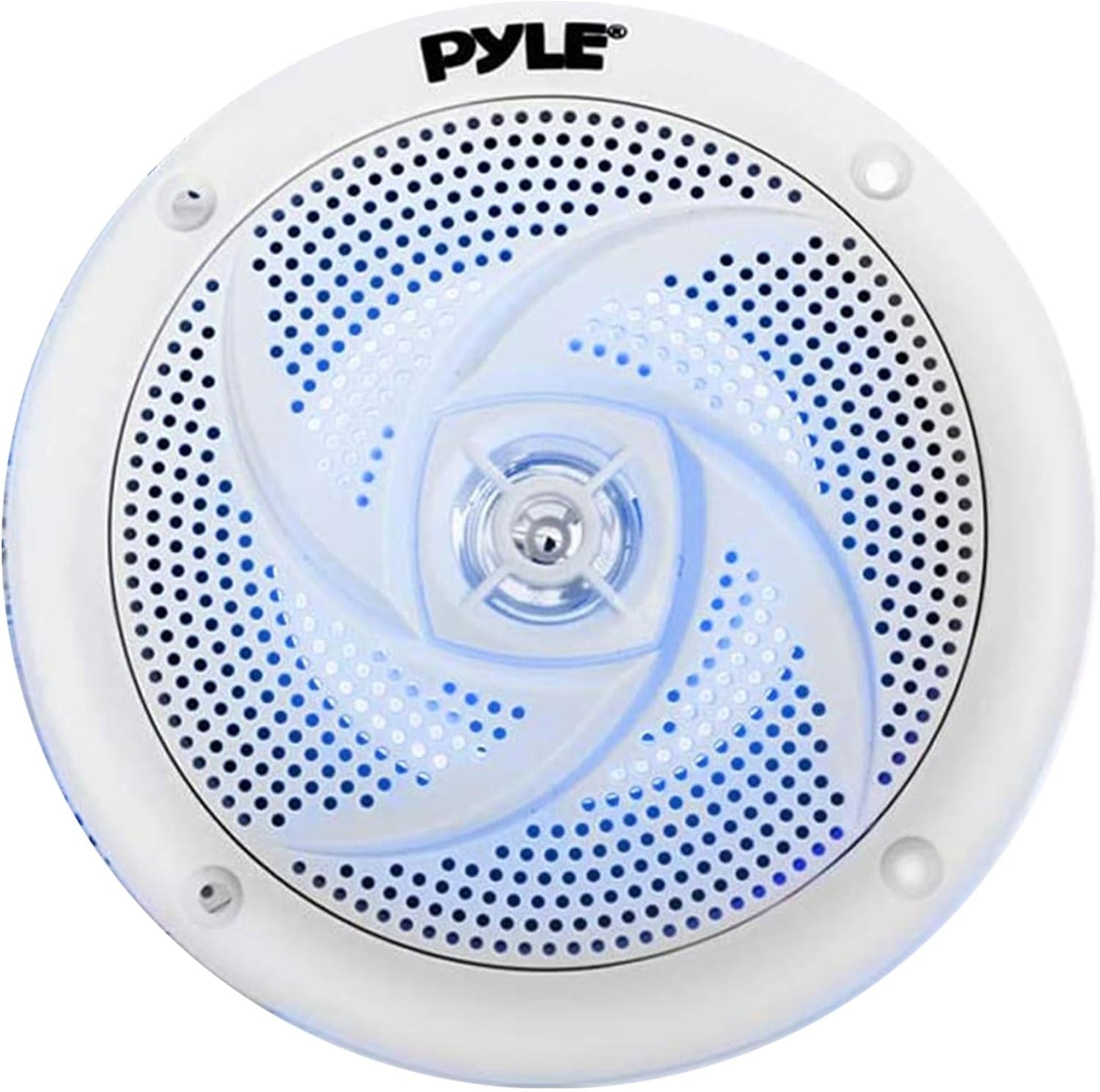 Pyle Marine Speakers - 5.25 Inch 2 Way Waterproof and Weather Resistant Outdoor Audio Stereo Sound System with LED Lights, 180 Watt Power and Low Profile Slim Style - 1 Pair - PLMRS53WL
