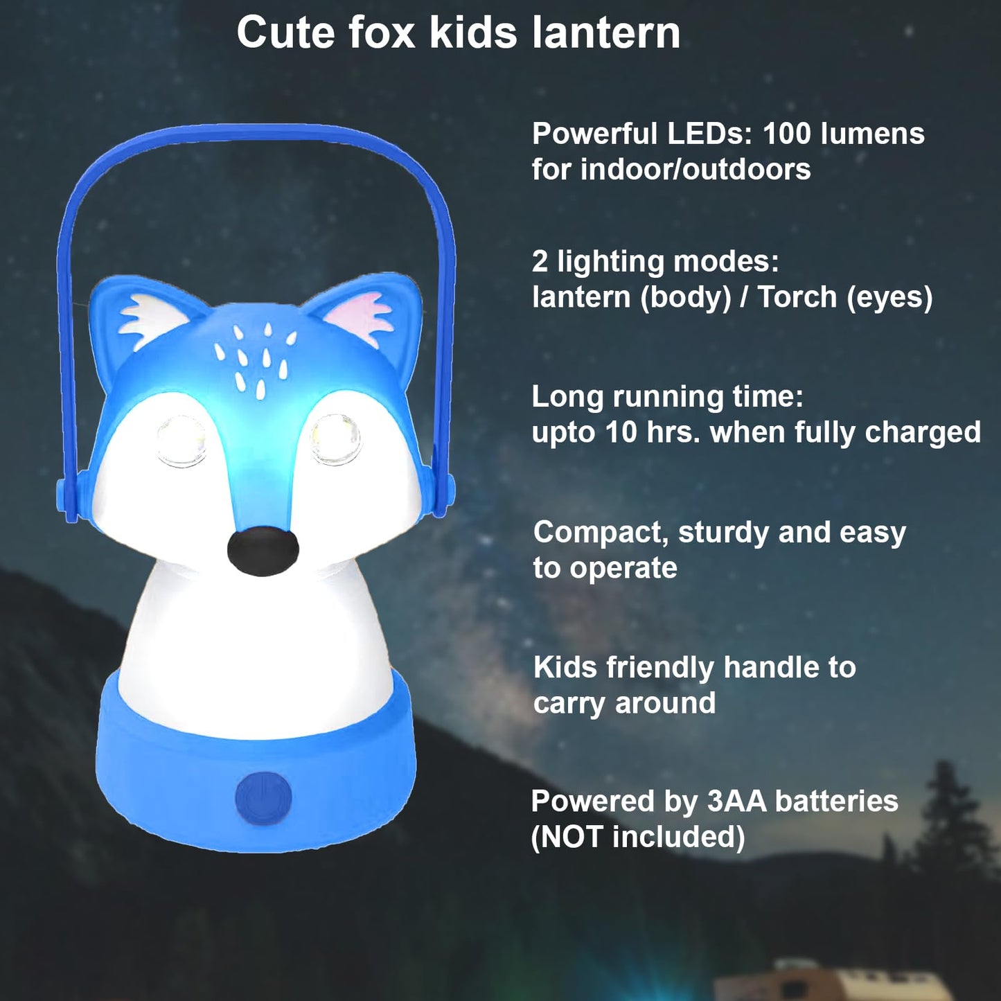 Kids Camping Essentials – LED Kids Lantern and Rechargeable Kids Headlamp Set | Multiple Purposes Kids Nightlight/Flashlight Toys –Holiday, Halloween N Birthday Gifts for Toddlers and Kids (Blue)