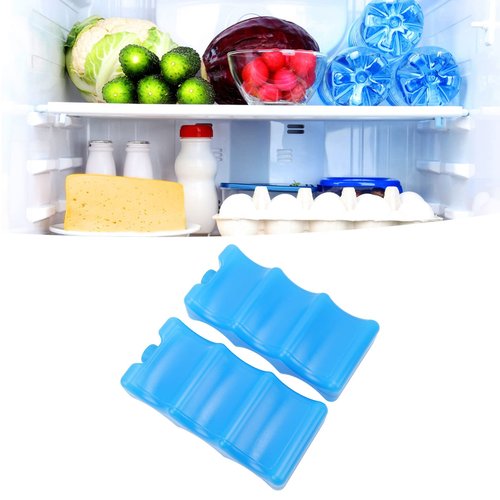 Ice Packs for Cooler,Ice Packs for Lunch Box, 2pcs Reusable Contoured Shape Ice Box for Breastmilk Working Mom, Slim Long Lasting Cool Packs for Lunch Bags and Cooler