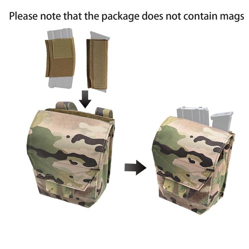 Molle Admin Pouch with Elastic Mag Insert,SABADO Multifunctional GP Pouch Utility Tools Storage,EDC Bag Fit Tactical Vest and Belt