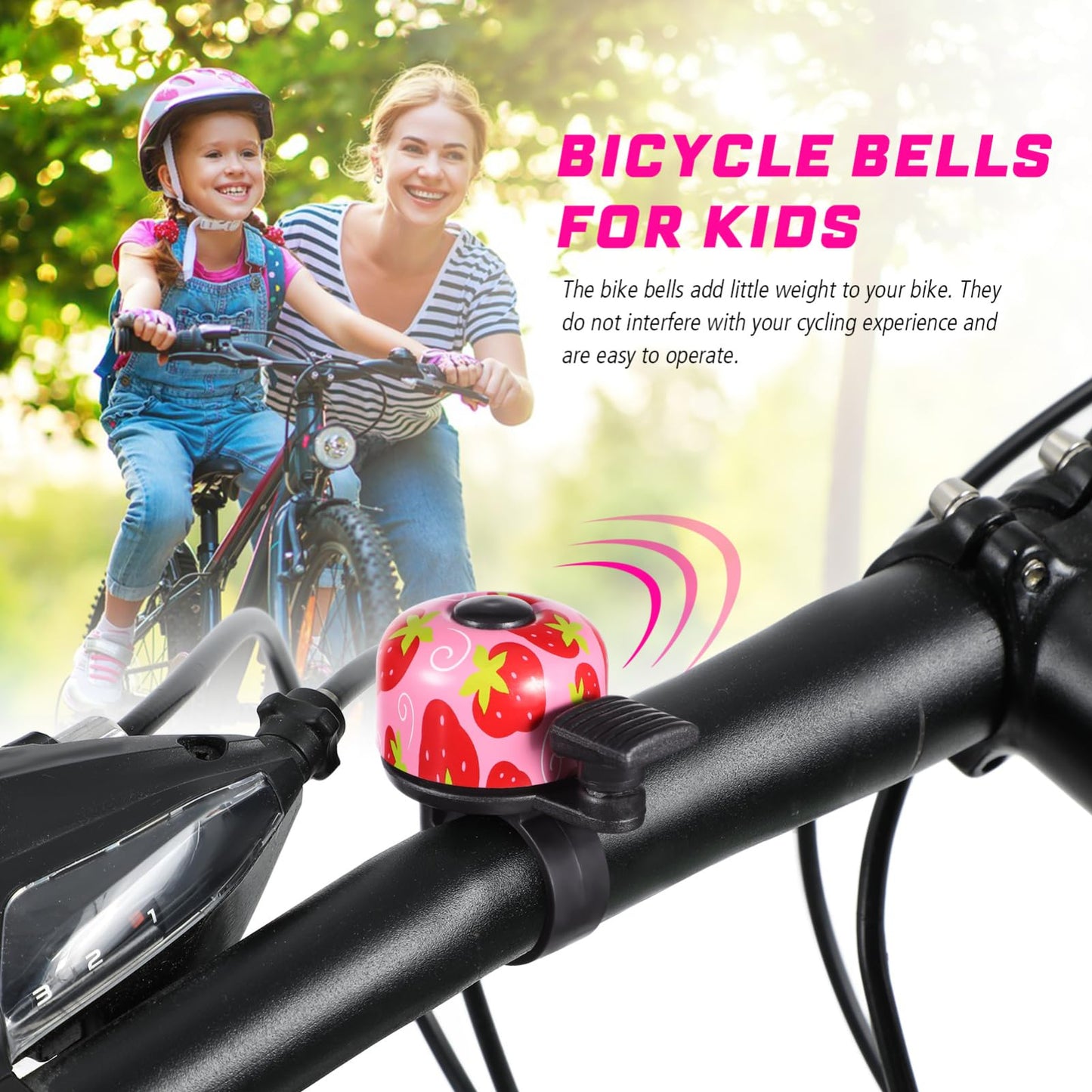 Kisangel Aluminum Oxidation Bike Bell Set of 2 Durable and Stylish Bicycle Bells for Kids and Adults Perfect for Cycling Accessories