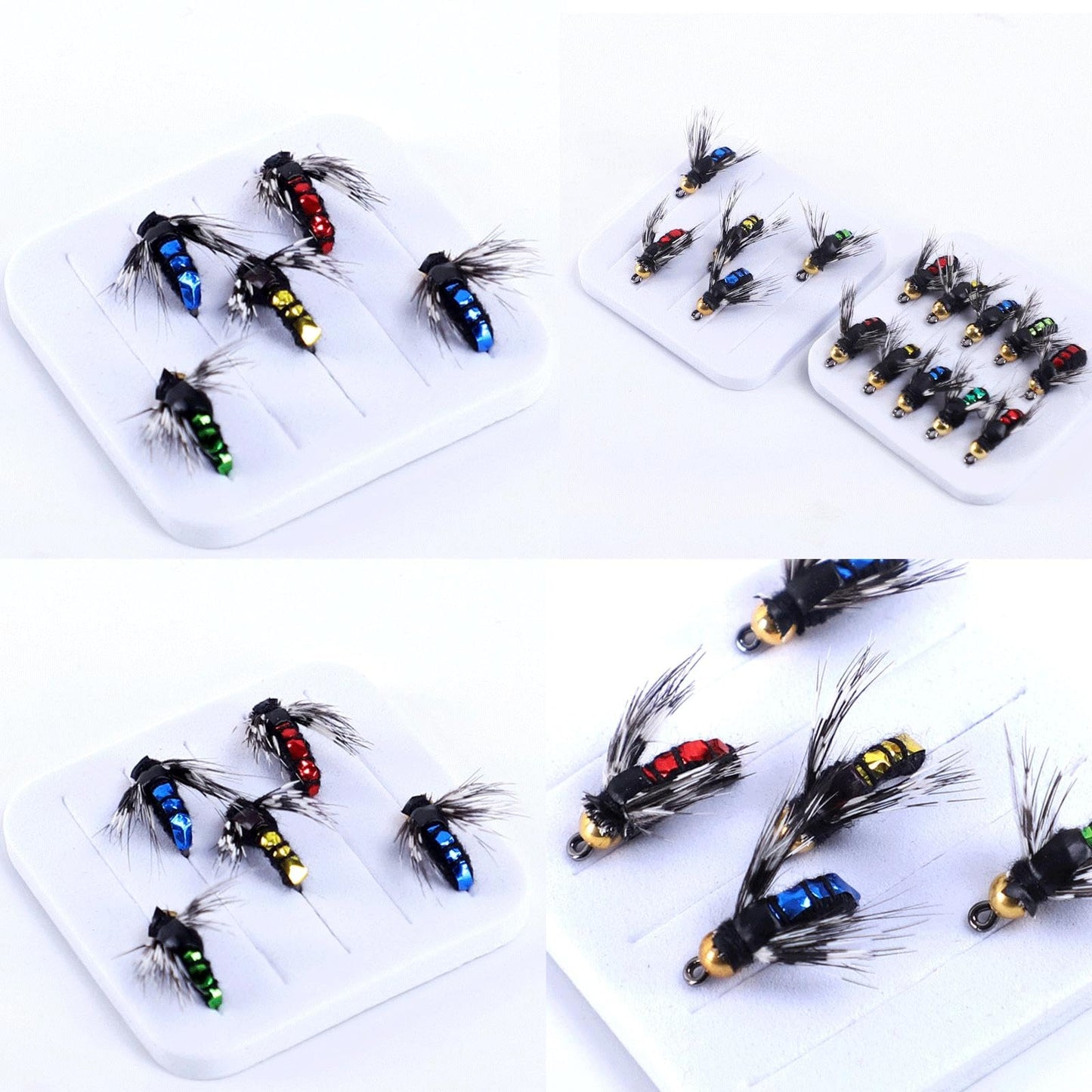 10pcs Fly Fishing Lures Kit Fishing Fly,Fly Fishing Kit Fly Fishing Lures,Handmade Lures Assortment Kit Artificial Bait Hooks for Bass Trout Salmon Fishing,Suitable for Freshwater and Saltwater