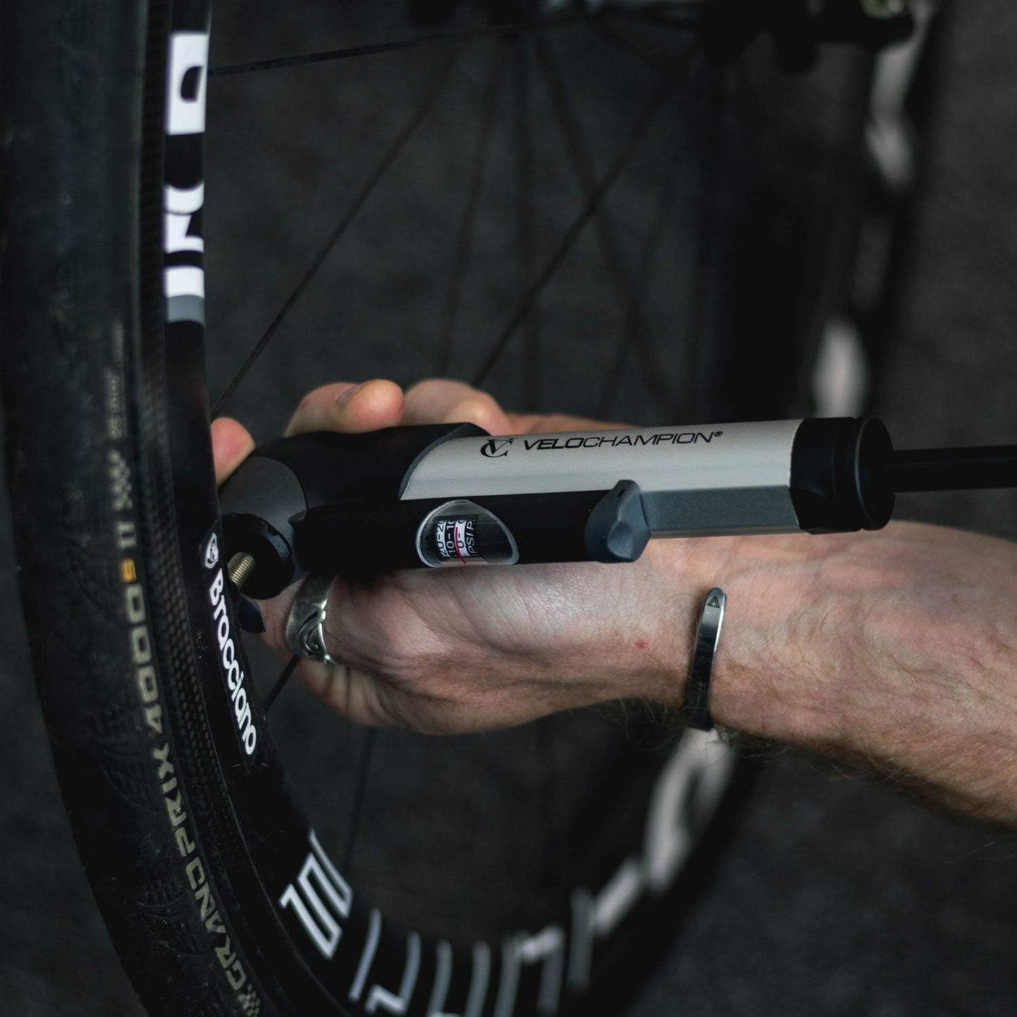 VeloChampion Alloy Mini Bike Pump Suitable for Presta, Schrader and Dunlop - Portable, Compact, Durable and Easy to Use