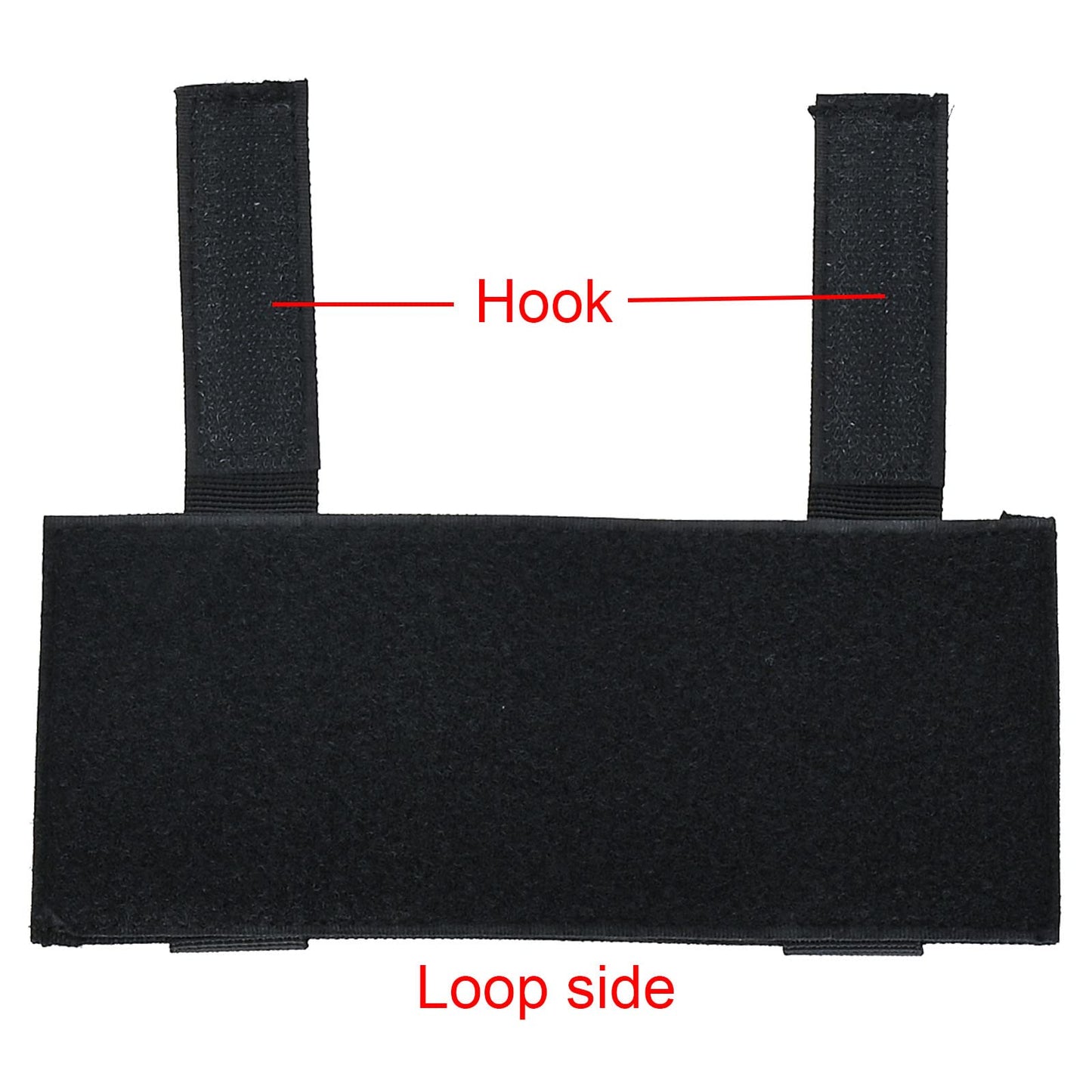 Molle Patch Panel Hook&Loop Adapter Panel for DIY Patch Badges Tactical Molle Hook and Loop Panel Molle Panel for Badges and Insignia Patches 7''x3.4'‘ 2Pack (Black)