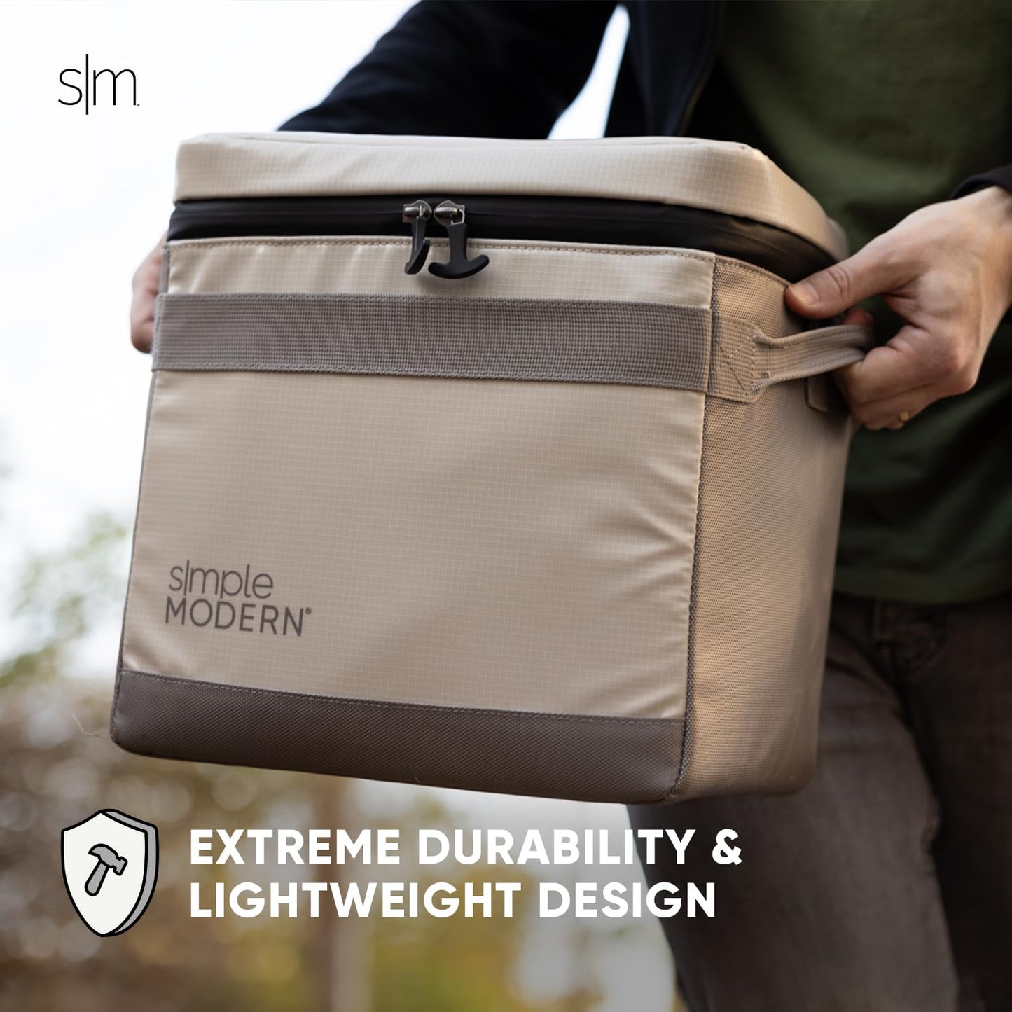 Simple Modern Day Cooler for 12 Cans | Soft Cooler Bag Insulated Ice Chest with Carrying Strap & Handle | Lunch Box for Travel, Camping, Work, Beach, Picnic, Game Day | 11 Liter | Salmon