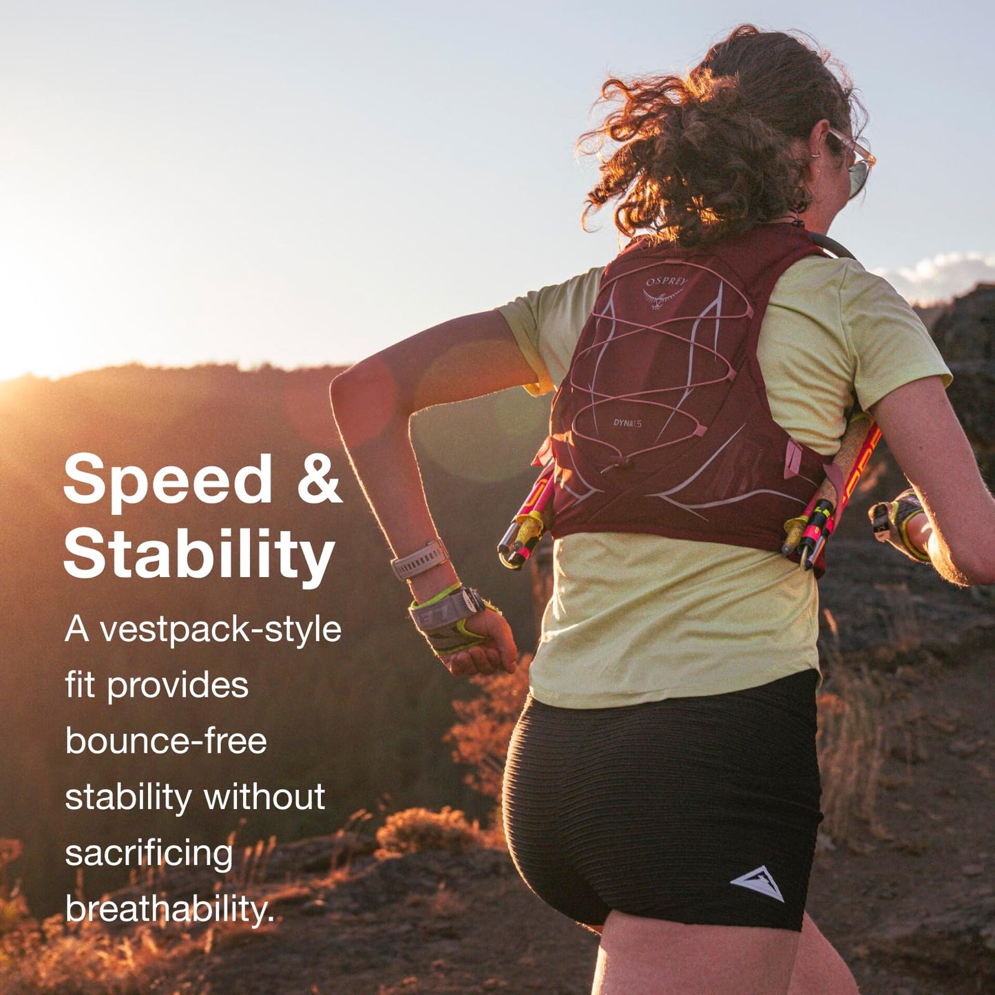 Osprey Dyna 1.5L Women's Running Hydration Vest with Hydraulics Reservoir, Kakio Pink, Medium