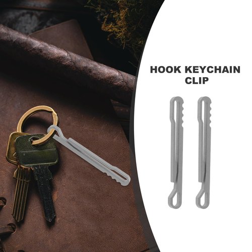 BESPORTBLE Titanium Alloy Keychain - Lightweight Grey Keyring for Keys Holding and Outdoor Use Durable Carabiner Clip