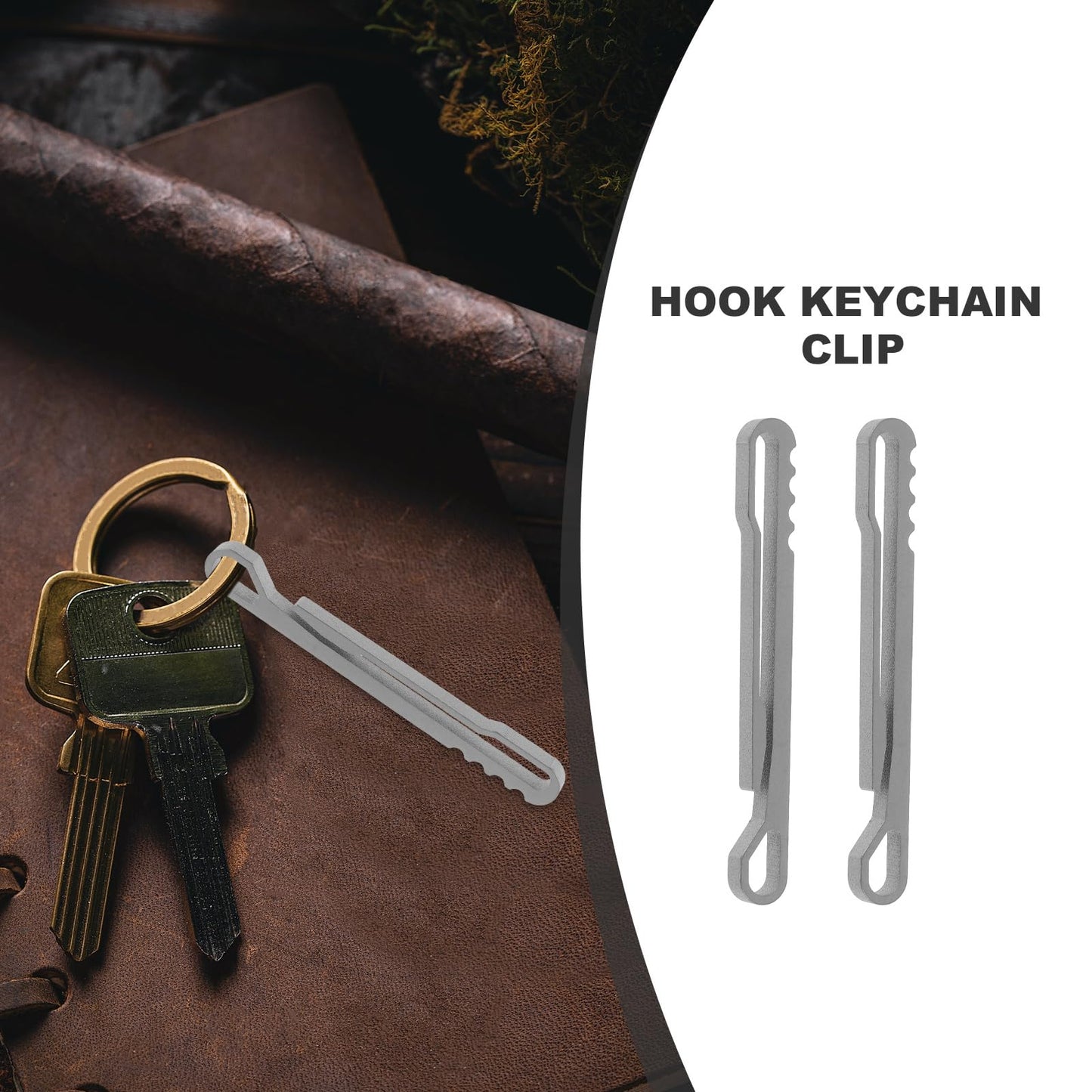 BESPORTBLE 2pcs Hook Opener Titanium Heavy Key Bottle Keychain Equipment Outdoor Locking Clip Holder Clips Buckle Belt Keyring Ring Duty Alloy Carabiner Carabiners Snap Hanging Spring