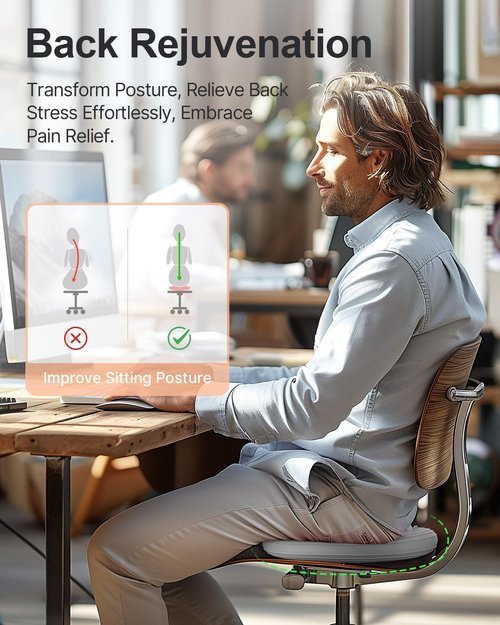 YOTTOY Wobble Cushion - Engage Core Stability with our Extra Thick Premium Balance Disc for Adult Balance and Sensory Wiggle Seat for Kids (gray)