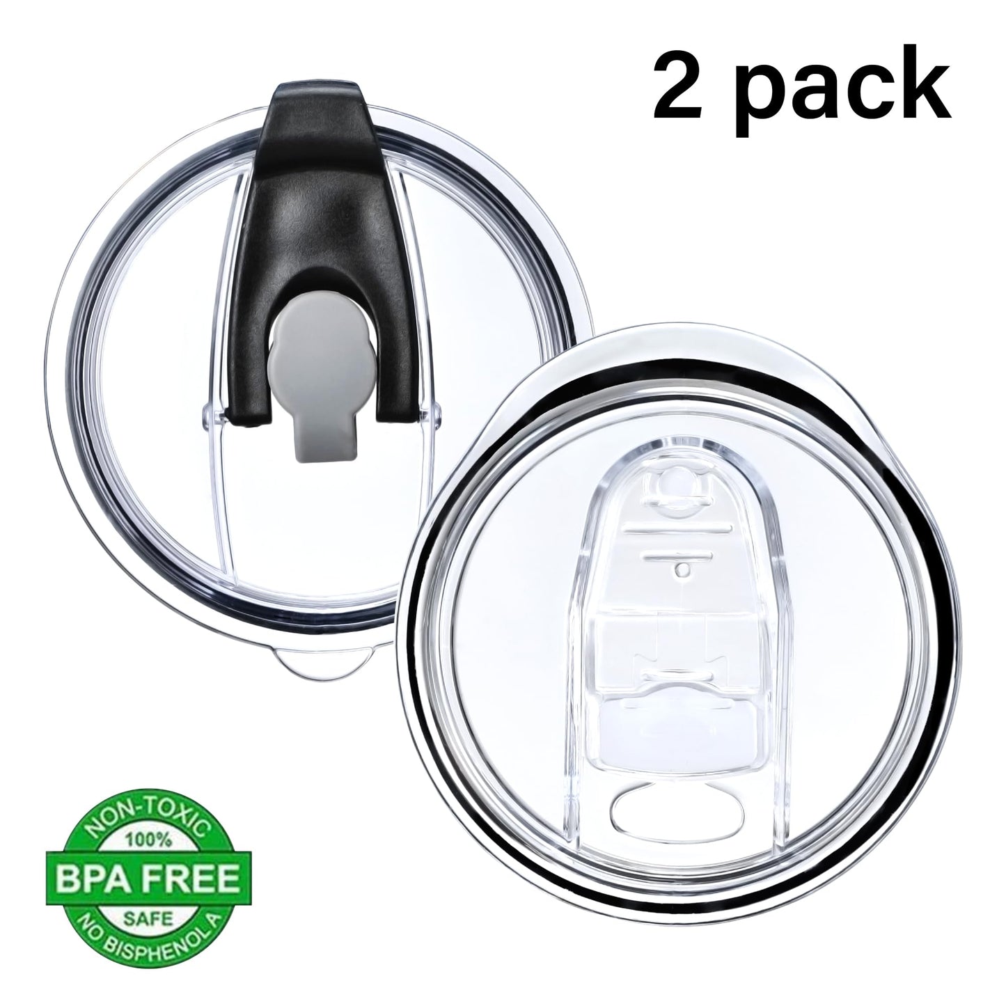 20/12 OZ - 2 Replacement Lids for Yeti Tumblers like Yeti Lids - 3.3 Inch Diameter - Spill Proof Lids for Yeti Tumblers - Tumbler Lid for Yeti Tumbler 20/12 oz, Compatible Rambler,Ozark Trail (2 Pack)