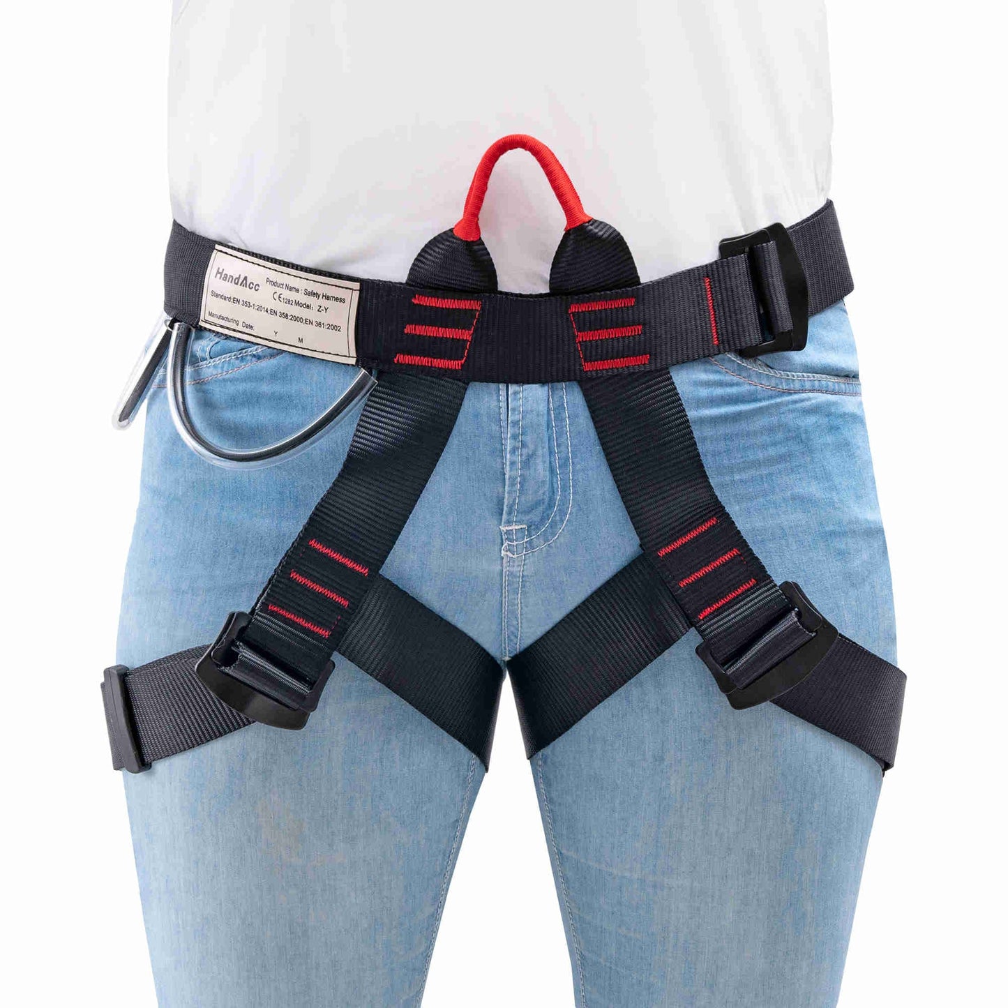 HandAcc Climbing belts, Rock Climbing belt, Safety Belts for Rappelling Fire Rescuing Tree Climbing, Half Body belt for Women Man and Novice