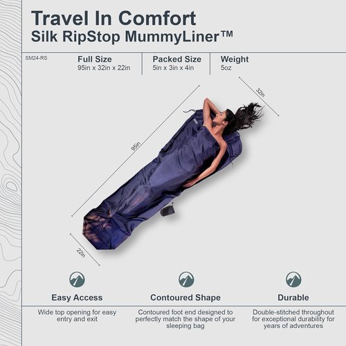 COCOON - Premium - Silk Ripstop MummyLiner - - Tuareg - Regular