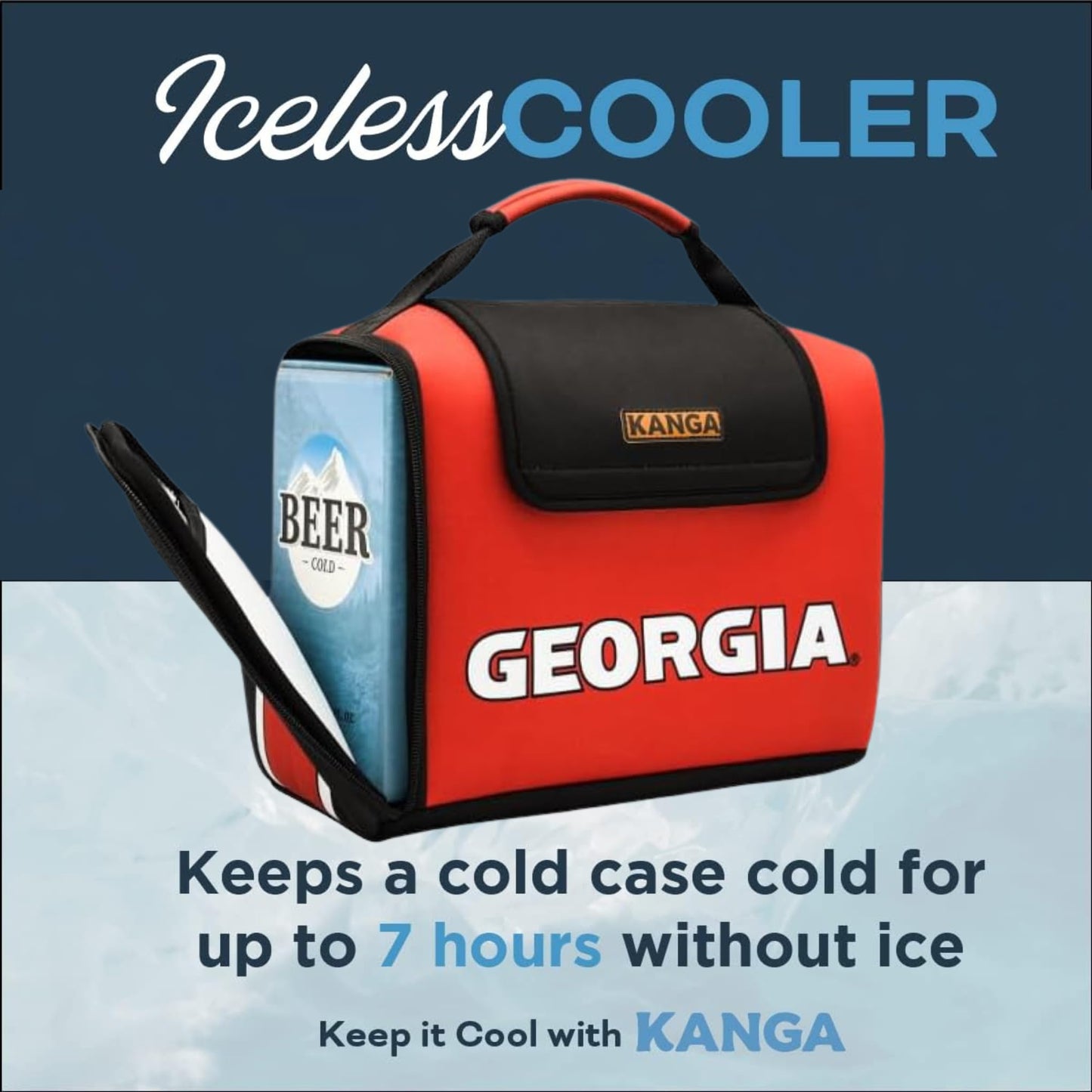 Kanga Georgia Bulldogs Insulated Cooler Bag - University of Georgia Soft Cooler Bag - Can Beer and Seltzer Drink Cooler - Insulated and Durability Tested - Kanga Kase Mate