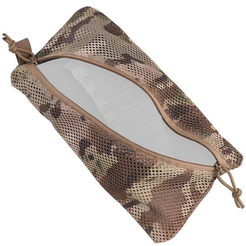 AOTUMUT Tactical Mesh Pouch Insert, Modular Utility Admin Pockets Travel Organizer EDC Zipper Pouch 6X12,12X12