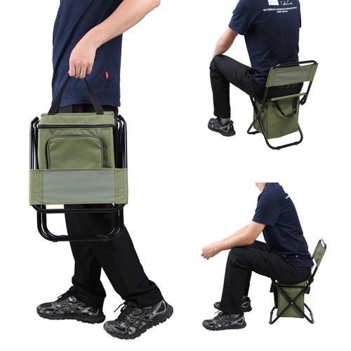 LEADALLWAY Fishing Chair with Cooler Bag