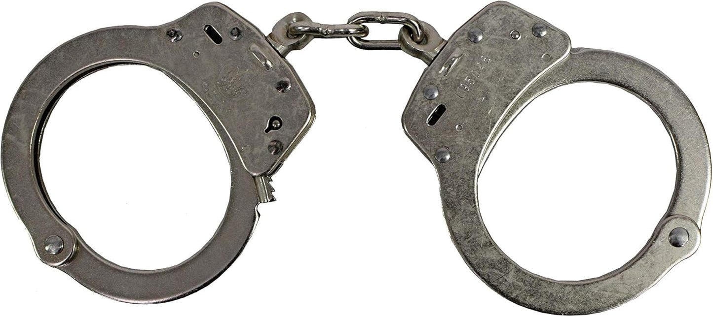 Smith & Wesson M100-1 Chain Handcuffs, Nickel Plated