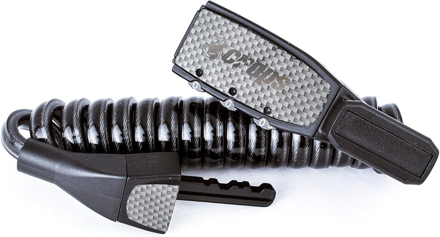 K3-BIRO Bike Lock Cable with 4mm Double Wire 4ft Black, Anti-Theft 3-Digit Resettable Combination Cable Lock with Under-Saddle Mounting Bracket